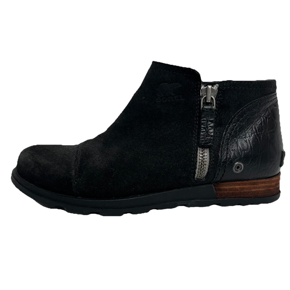 Sorel Womens 5 Major Low Black Full Grain Leather EVA Microfleece‎ Outdoor Boot